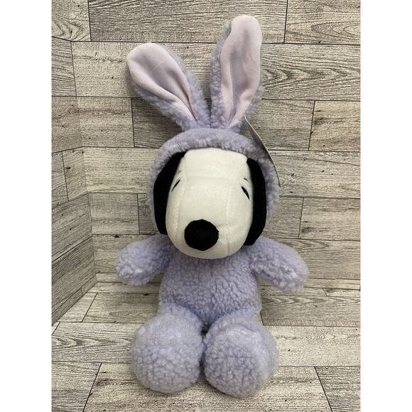 Hallmark Peanuts Easter Bunny Snoopy Plush Purple Stuffed Animal Dog w/ Tag - Picture 1 of 10